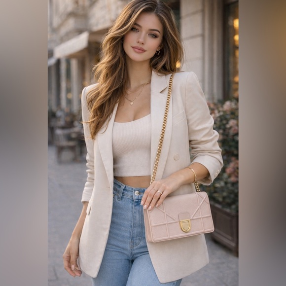 Dior Diorama Leather Wallet on Chain WOC Clutch Bag Crossbody in Blush Pink - Picture 16 of 17